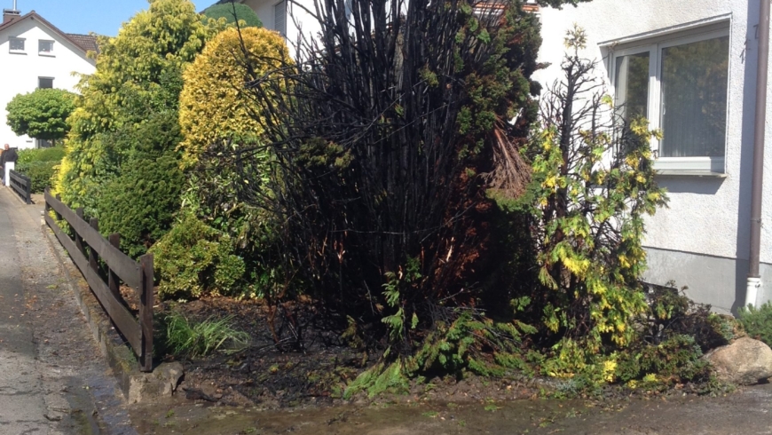 EB 222 „Feuer 2 – brennt Hecke, Feuer droht auf das Haus überzugreifen“ OT Holzhausen