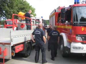 Die Betankung für den Rückweg übernahm die Feuerwehr Herne.
